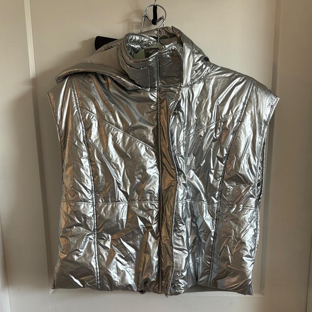 Silver Quilted Vest